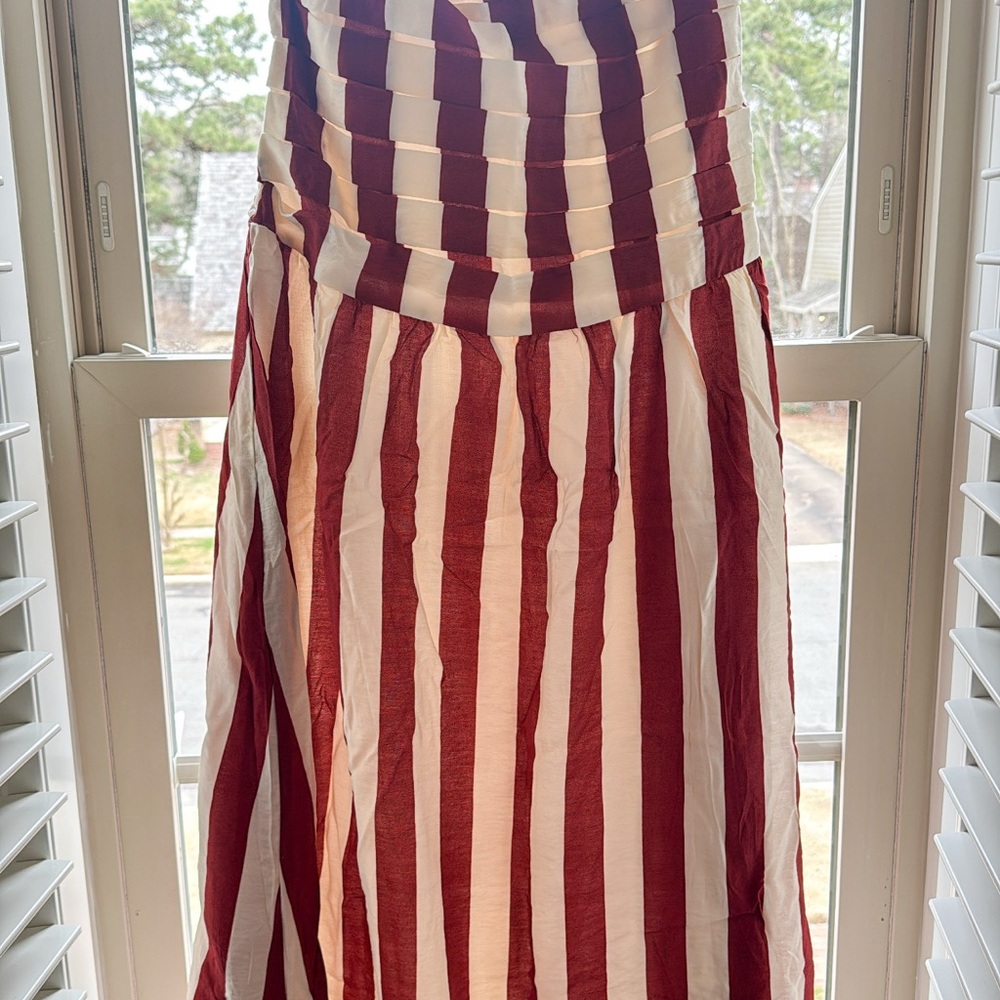 Striped Red and White Women's Skirt